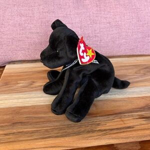 Vintage Ty Beanie Baby Luke Black Lab Dog 1998 With Tag